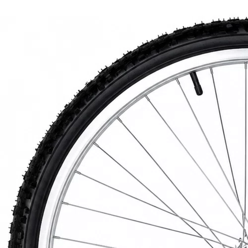 Roda Dianteira A24 Alumínio Natural Pneus + Câmaras de Ar