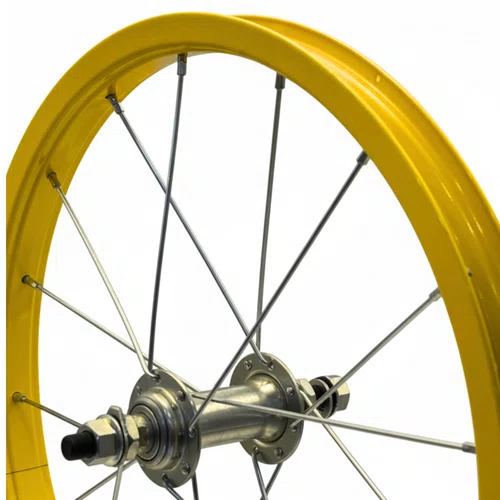 Roda Traseira Aro 16 De Aluminio Amarela Para Bicicleta Infantil