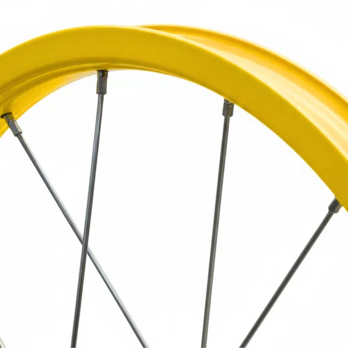 Roda Traseira Aro 16 De Aluminio Amarela Para Bicicleta Infantil