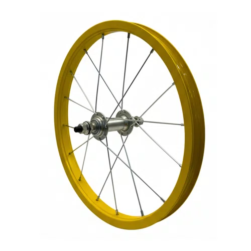 Roda Traseira Aro 16 De Aluminio Amarela Para Bicicleta Infantil