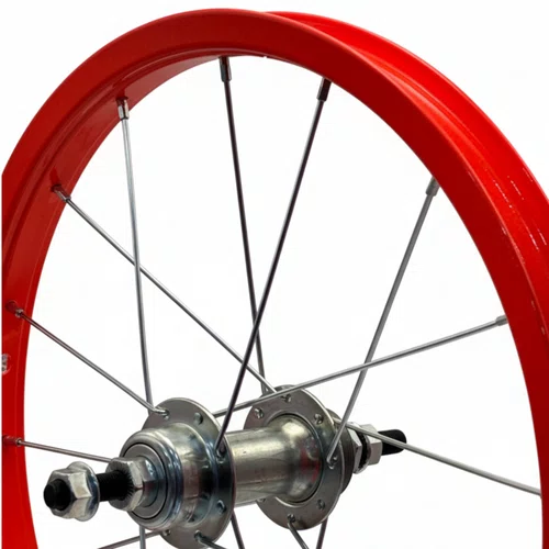 Roda Traseira Aro 16 De Aluminio Laranja Neon Para Bicicleta Infantil