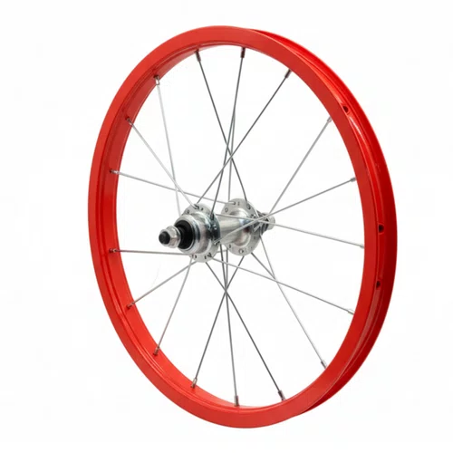 Roda Traseira Aro 16 De Aluminio Laranja Neon Para Bicicleta Infantil