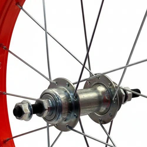 Roda Traseira Aro 16 De Aluminio Laranja Neon Para Bicicleta Infantil