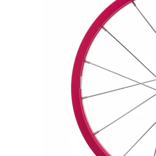 Roda Traseira Aro 16 De Aluminio Rosa Neon Para Bicicleta Infantil