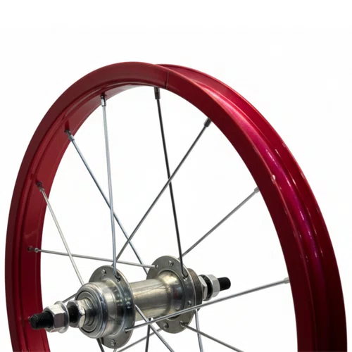 Roda Traseira Aro 16 De Aluminio Vermelha Para Bicicleta Infantil