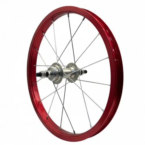 Roda Traseira Aro 16 De Aluminio Vermelha Para Bicicleta Infantil