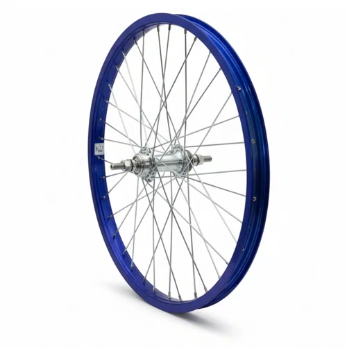 Roda Traseira Aro 20 De Aluminio Azul Cubo Esferado