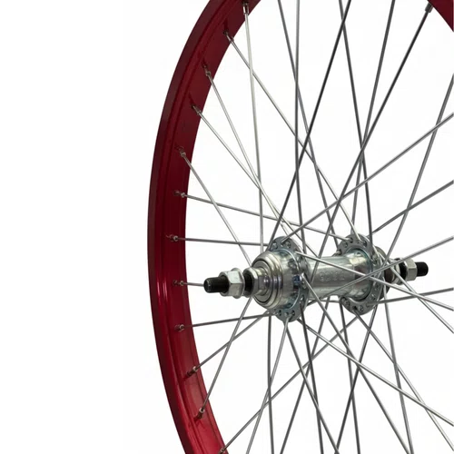 Roda Traseira Aro 20 De Aluminio Vermelha Cubo Esferado