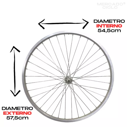 Roda Traseira Aro 26 De Aluminio Raio Grosso Para Marcha