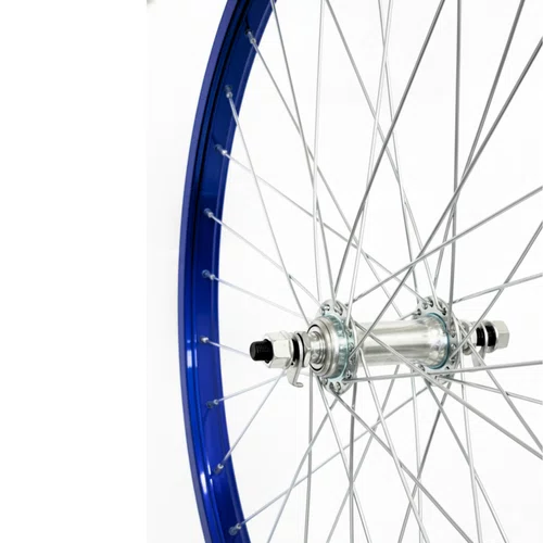 Rodas Dianteira e Traseira Aro 24 Aluminio Azul Cubo Esferado