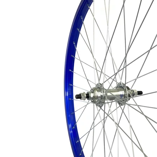 Rodas Dianteira e Traseira Aro 24 Aluminio Azul Cubo Esferado