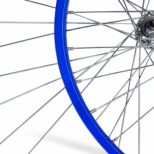 Rodas Dianteira e Traseira Aro 26 Aluminio Azul Raio Grosso