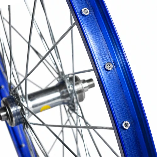 Rodas Dianteira e Traseira Aro 26 Aluminio Azul Raio Grosso