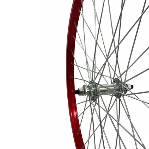 Rodas Dianteira e Traseira Aro 26 Aluminio Vermelho Raio Grosso