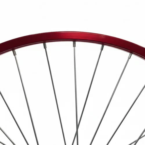 Rodas Dianteira e Traseira em Aluminio Vermelho Aro 26 Barra Circular V-Brake