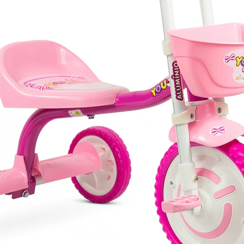 Triciclo You 3 Girl Nathor Infantil: Leveza, Segurança e Diversão em Alumínio (18m+)
