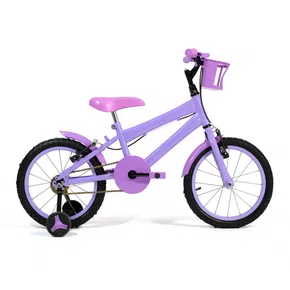Bicicleta 16 Feminina Lilas Infantil Aro Alumínio Lilás