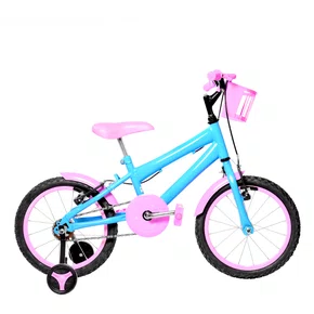 Bicicleta 16 Feminina Azul Claro Infantil Aro Aluminio Rosa