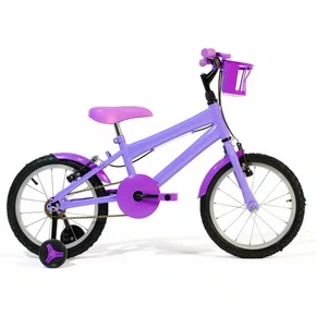 Bicicleta 16 Feminina Lilás Infantil Aro Alumínio