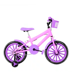 Bicicleta 16 Feminina Rosa Infantil Rodas Nylon Lílas