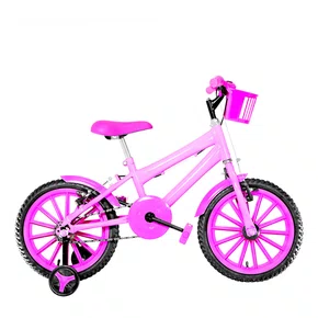 Bicicleta 16 Feminina Rosa Infantil  Rodas Nylon Pink