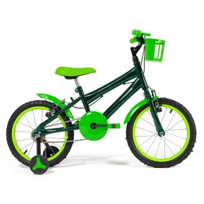 Bicicleta 16 Masculina Verde Escuro Infantil Aro Alumínio Verde