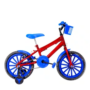 Bicicleta 16 Masculina Vermelha Infantil Rodas Nylon Azul