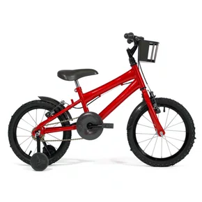 Bicicleta 16 Masculina Vermelha Infantil Aro Alumínio Preto