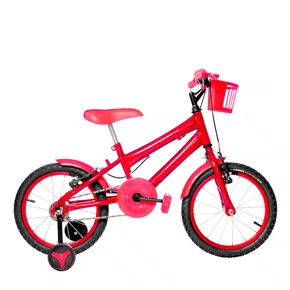 Bicicleta 16 Masculina Vermelha Infantil Aro Alumínio Vermelho