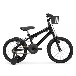 Bicicleta 16 Masculina Preto Infantil Aro Alumínio Preto