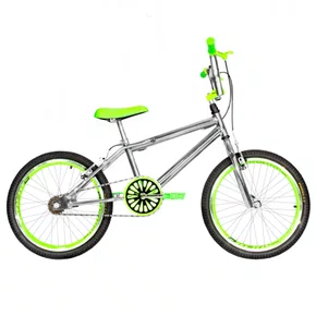 Bicicleta 20 Cromada Cross Aro Aero 20 Verde Neon