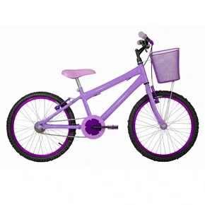 Bicicleta 20 Feminina Lilás Infantil Aro Alumínio Violeta