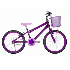 Bicicleta 20 Feminina Violeta Infantil Aro Alumínio Violeta