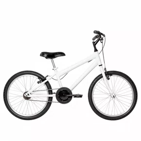 Bicicleta 20 Masculina Branca Infantil Aro Alumínio