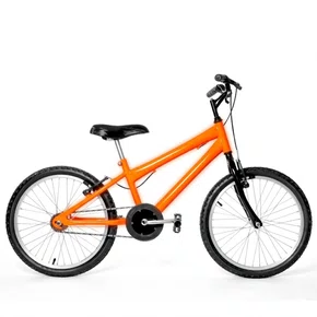 Bicicleta 20 Masculina Laranja Neon Infantil Aro Alumínio