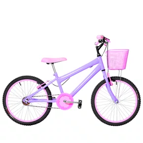 Bicicleta 20 Feminina Lilas Infantil Aro Aero Rosa