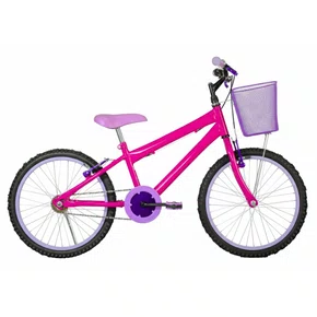 Bicicleta 20 Feminina Pink Infantil Aro Alumínio Lilás