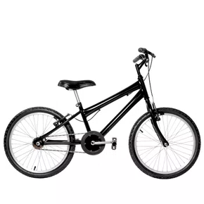Bicicleta 20 Masculina Preta Infantil Aro Alumínio
