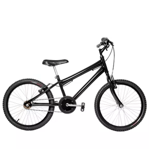 Bicicleta 20 Masculina Preta Infantil Aro Alumínio Preto