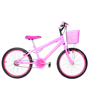 Bicicleta 20 Feminina Rosa Infantil  Aro Alumínio Pink