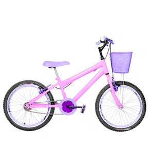 Bicicleta 20 Feminina Rosa Infantil Aro Aero Lilás