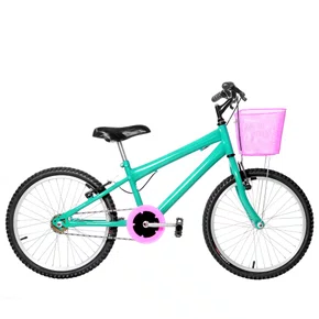 Bicicleta 20 Feminina Verde Agua Infantil Aro Alumínio