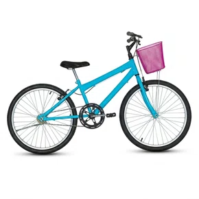 Bicicleta 24 Feminina Azul Claro Aro Alumínio