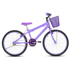 Bicicleta 24 Feminina Lilas Aro Alumínio Lilás