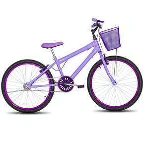 Bicicleta 24 Feminina Lilas Aro Alumínio Violeta