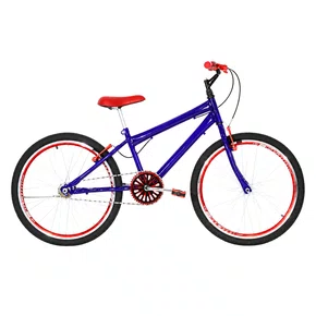 Bicicleta 24 Masculina Azul Aro Aero Vermelho