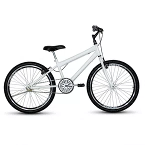 Bicicleta 24 Masculina Branca Aro Aero Preto