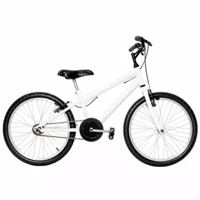 Bicicleta 24 Masculina Branca Aro Alumínio