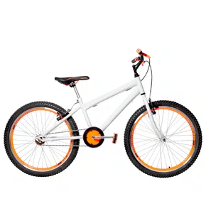 Bicicleta 24 Masculina Branca Aro Aero Laranja