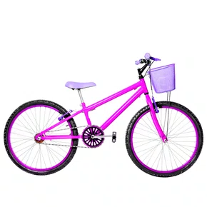 Bicicleta 24 Feminina Pink Aro Alumínio Violeta